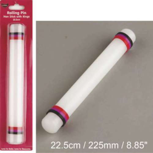 Small Rolling Pin with Guide Rings - Click Image to Close